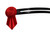 Patent Leather Browband highlighted with red carnation and flag. Note theses are not included in the product sale.