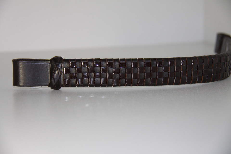 Hunter Checkered  Leather Woven Browband