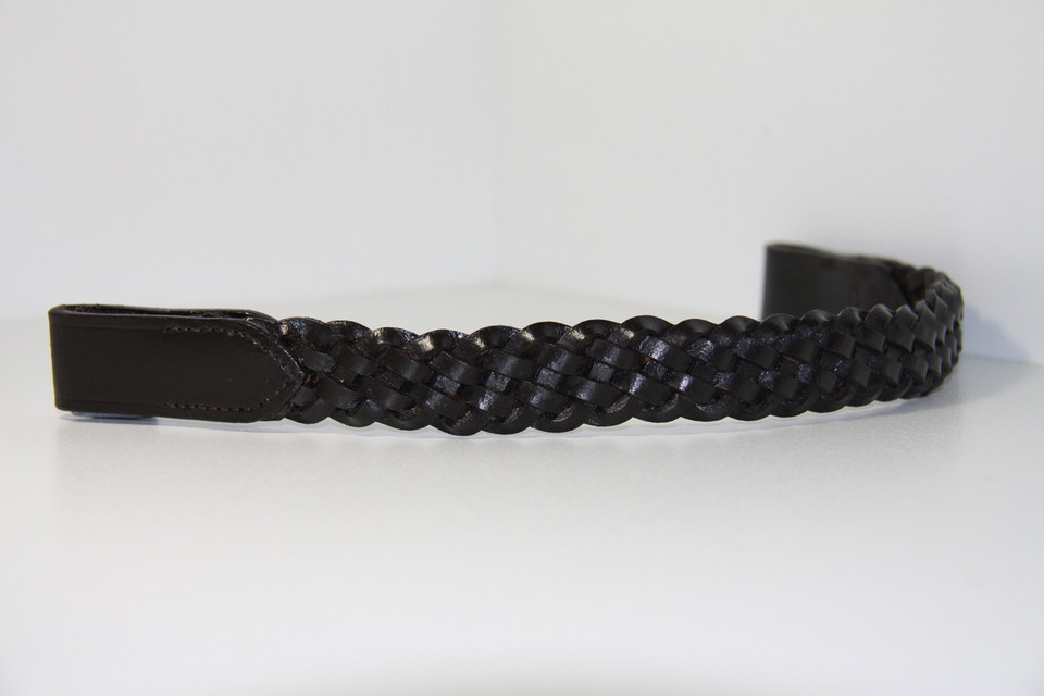 Leather Plaited Hunter Browband
