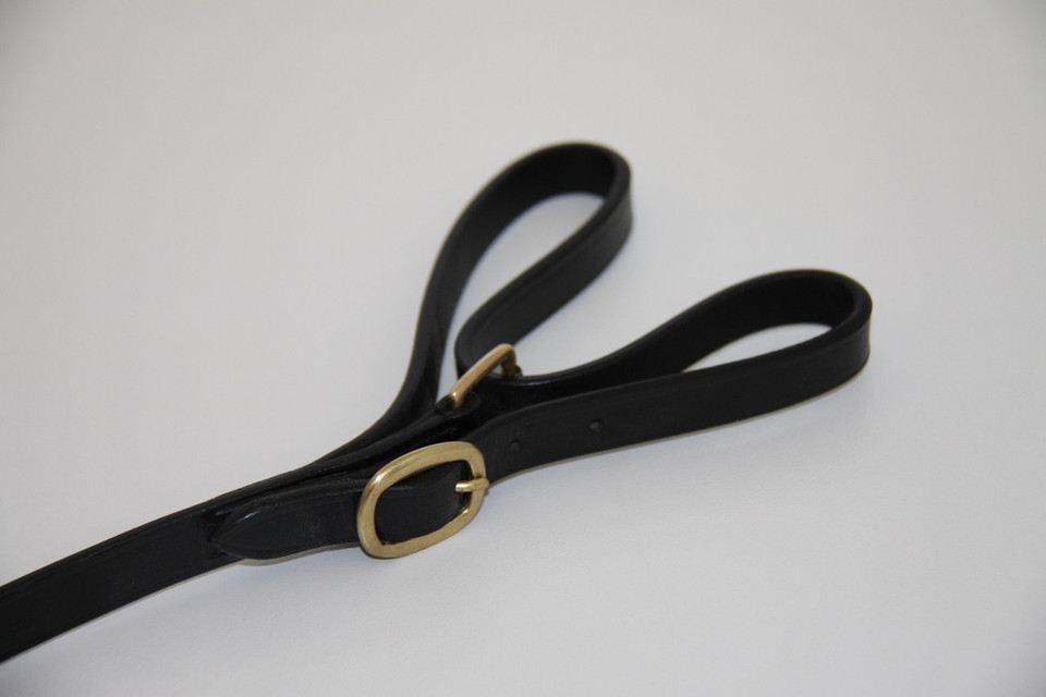 Leather Butterfly Lead with Brass Swage Buckle.