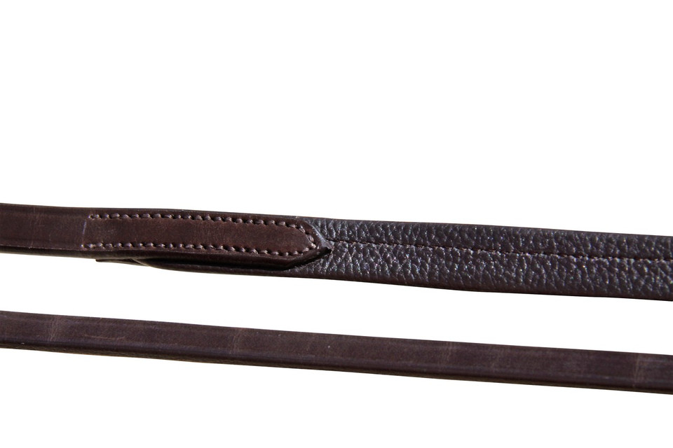 Image shows Nappa P[added Snaffle Rein/ Top Rein and plain Curb Rein