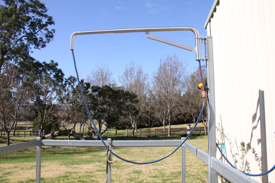 WHE Wall Mount Hose Boom  - Stainless Steel 