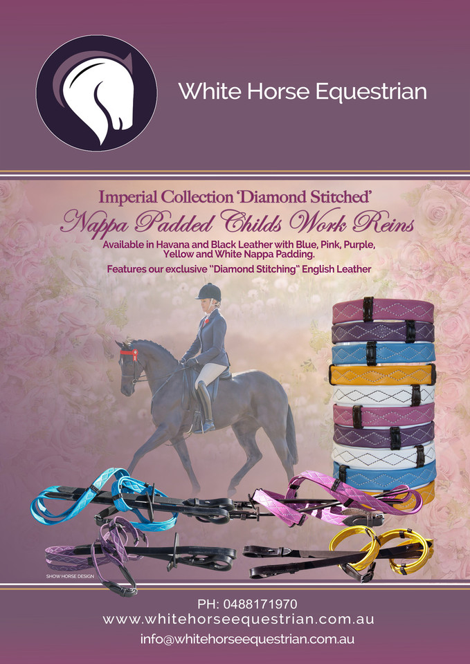 Imperial Collection 'Diamond Stitched' Nappa Padded Childs Work Reins.