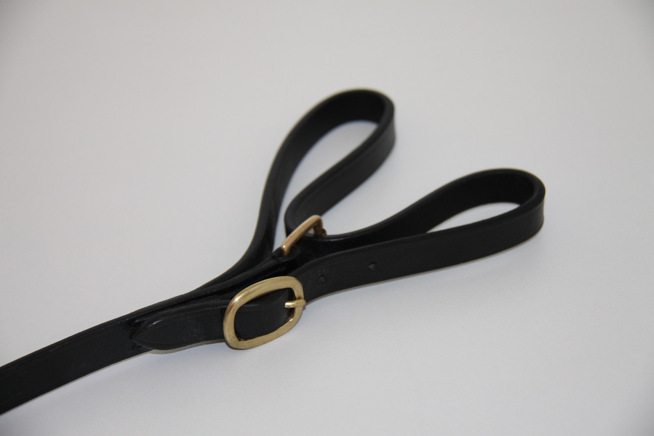 Leather Butterfly Lead with Brass Swage Buckle.