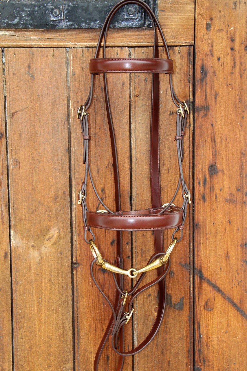 Imperial Collection In Hand Bridle with Nappa Padded and Notched Butterfly Lead.