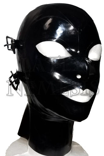 Medium/Large Black with Black Trim Bondage Buckles Small Patch