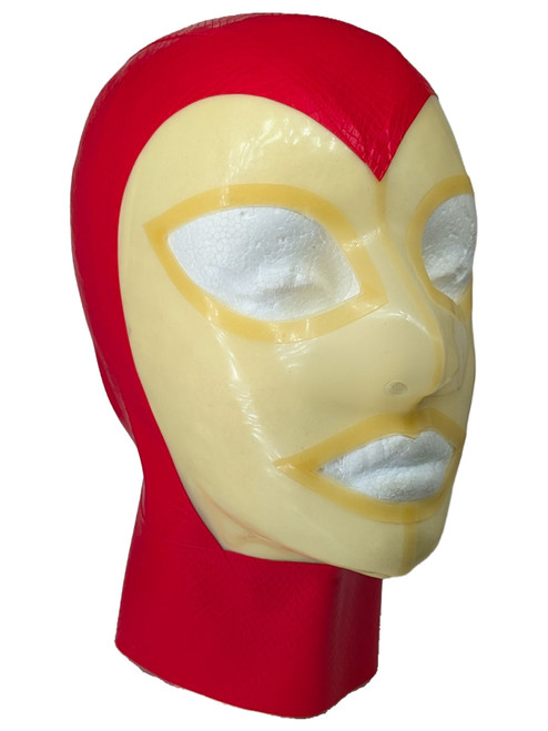 Medium - Red Snakeskin with Trans Face - Wide Eye