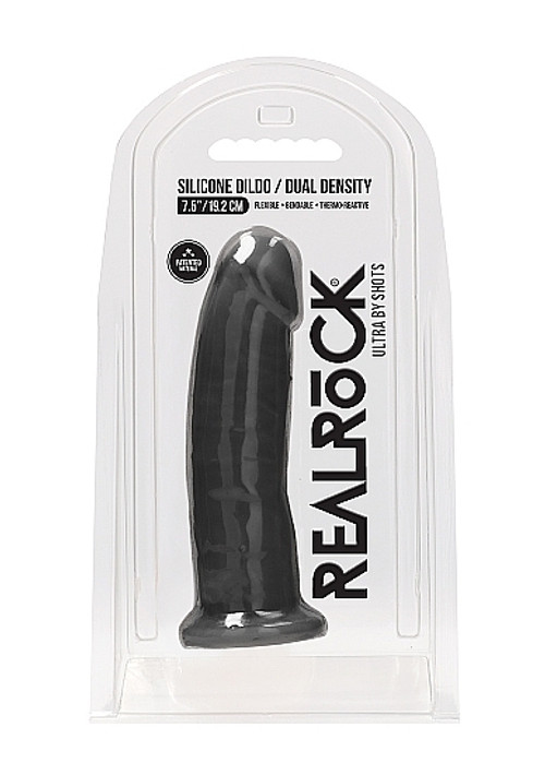 Shots Real Rock Silicone Dual Density Dildo Without Balls - 7.5 Inch