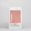 A bag of Single Origin Coffee on a white background. The earthy pink label on the bag says Villino in white letters, and reads 'Ethiopia Sewda' in small black text down the bottom.