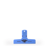 A blue plastic bag clip.