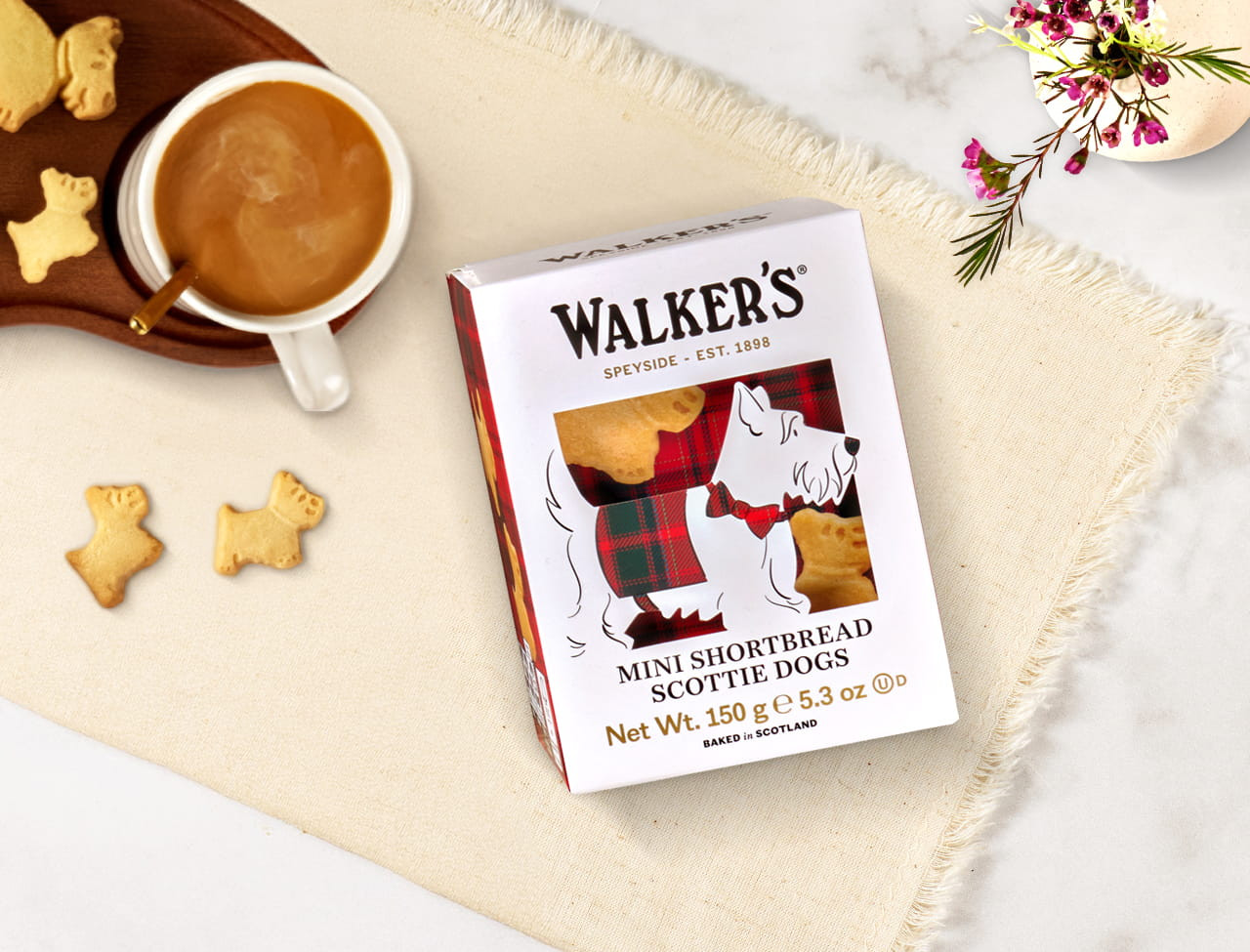 Walker's Scottie Dog Shaped Shortbread Cookie Box