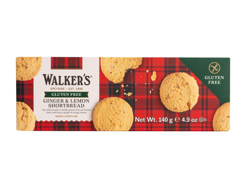 Gluten Free Ginger & Lemon Shortbread 4.9 oz.