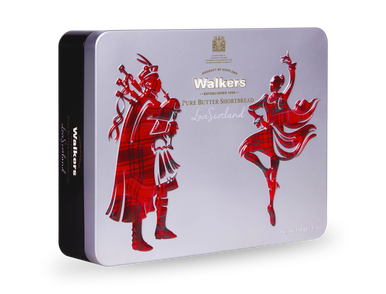 Scottish Piper & Highland Dancer Icon Tin - Walker's Shortbread-image