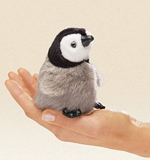 Folkmanis - Mini Baby Emperor Penguin Finger Puppet