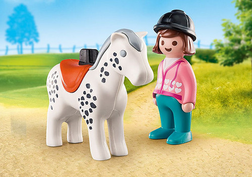 Playmobil 1,2,3 - Rider With Horse 