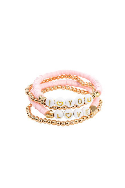 Great Pretenders - Pink Love Bracelet 4 piece