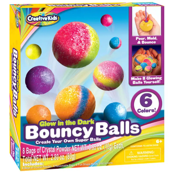 Creative Kids - Glow  In The Dark Bouncy Balls For Kids