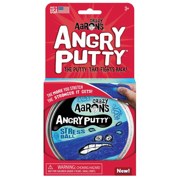 Crazy Aaron's Thinking Putty - 4" Tin - Angry Putty  - Stress Ball