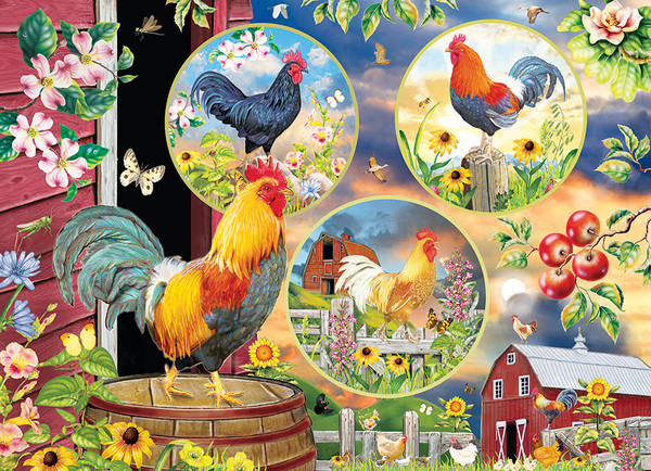 Cobble Hille - Rooster Magic 500 Piece Puzzle