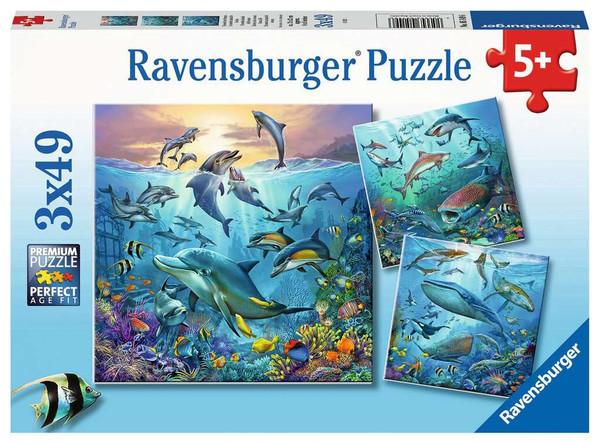 Ravensburger Puzzle - Ocean Life 3X49 piece