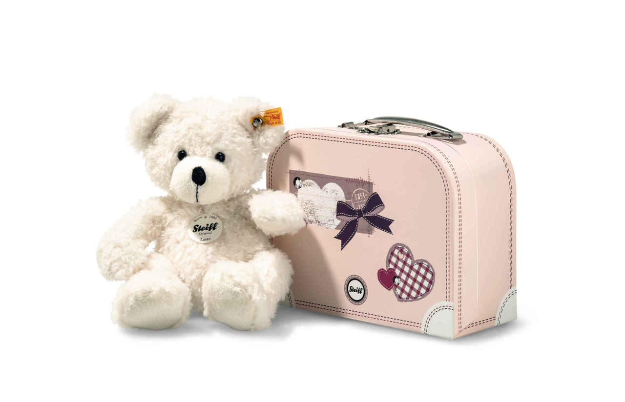 Steiff Jimmy “Happy Birthday” Teddy Bear with Bow | Bograd Kids Toys NYC