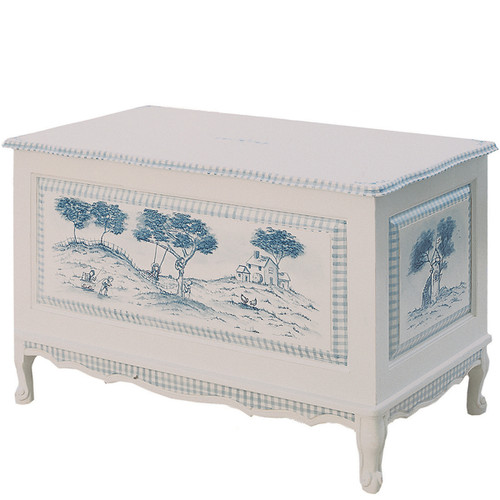 French Toy Chest in Country Toile