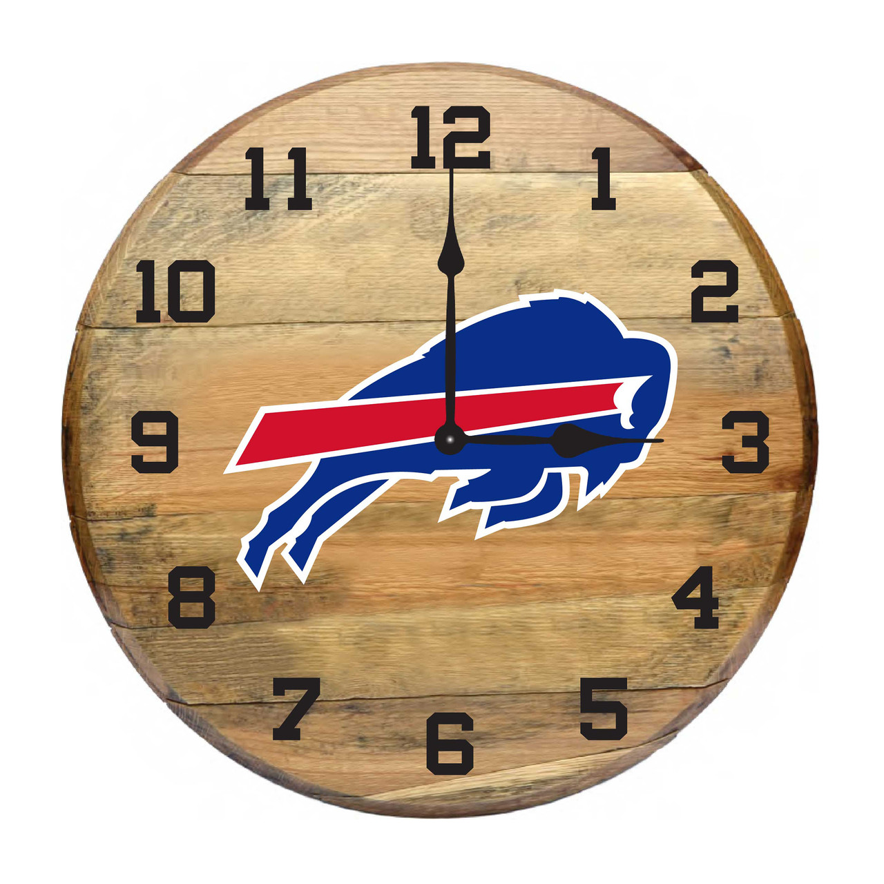 Imperial International Buffalo Bills Oak Barrel Clock