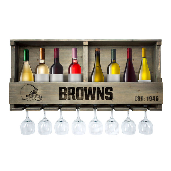Cleveland Browns Reclaimed Wood Bar Shelf
