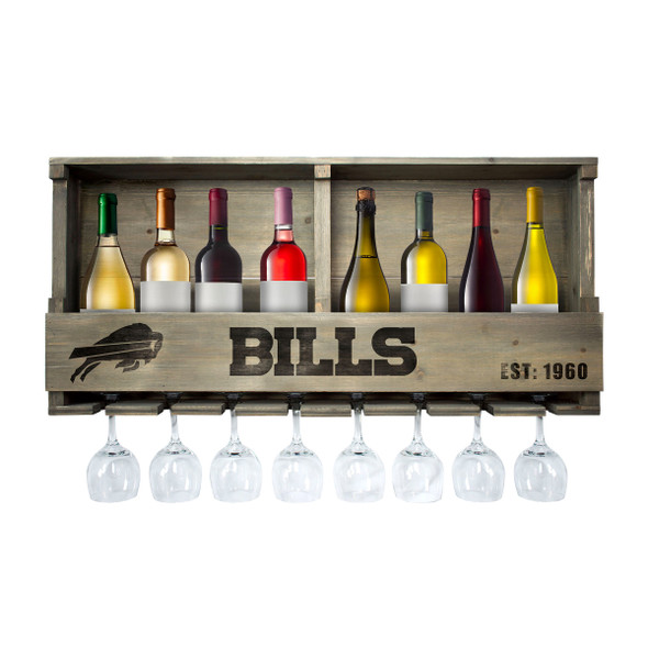 Buffalo Bills Reclaimed Wood Bar Shelf