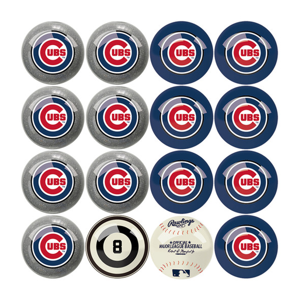 Chicago Cubs Pool Ball Set