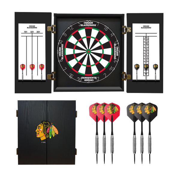 Chicago Blackhawks Fan's Choice Dartboard Set