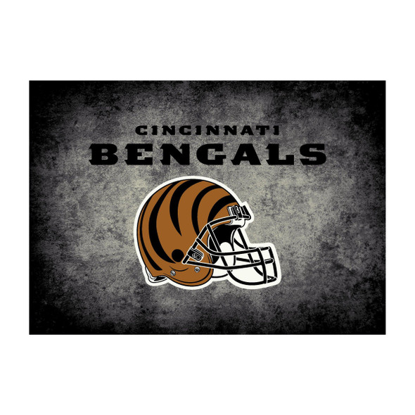 Cincinnati Bengals 6x8 Distressed Rug