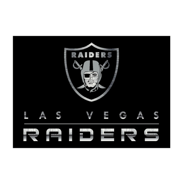 Las Vegas Raiders 6x8 Chrome Rug