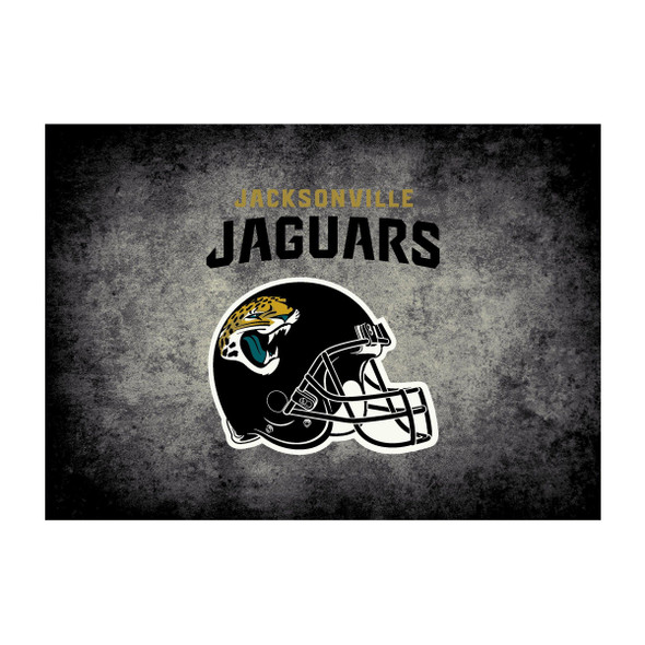 Jacksonville Jaguars 8x11 Distressed Rug