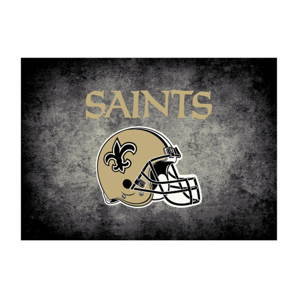 New Orleans Saints 8x11 Distressed Rug