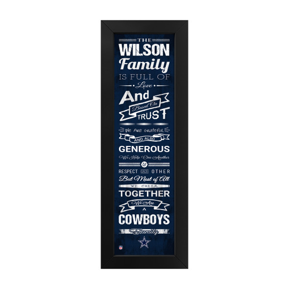 Dallas Cowboys Family Cheer Custom Print