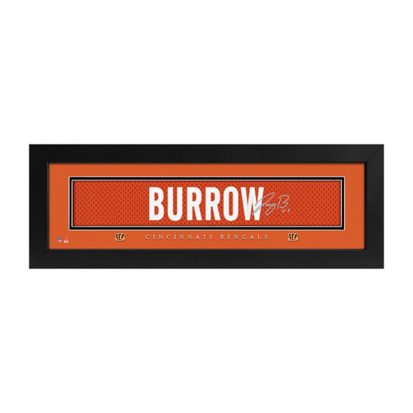 Joe Burrow Players Name Plate Signature Print