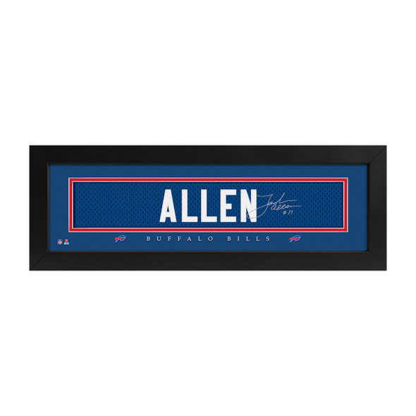 Josh Allen Players Name Plate Signature Print