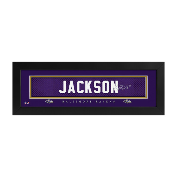 Lamar Jackson Players Name Plate Signature Print