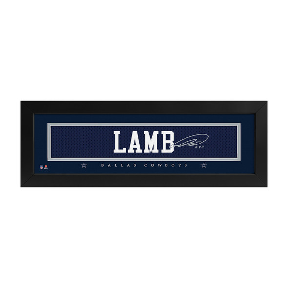 CeeDee Lamb Players Name Plate Signature Print