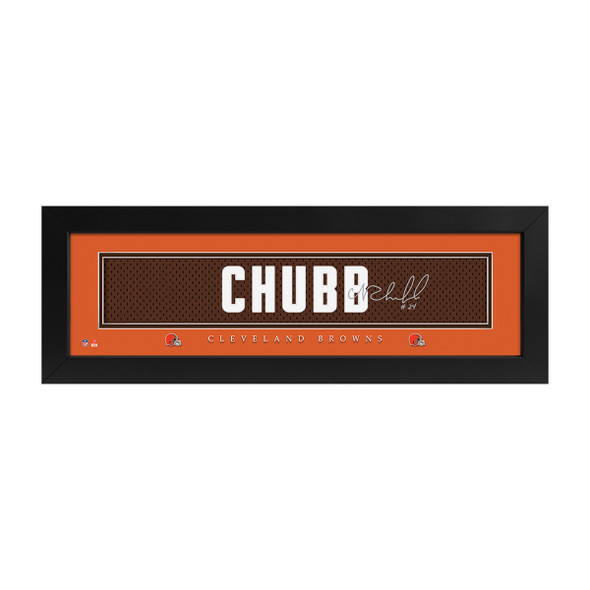 Nick Chubb Players Name Plate Signature Print