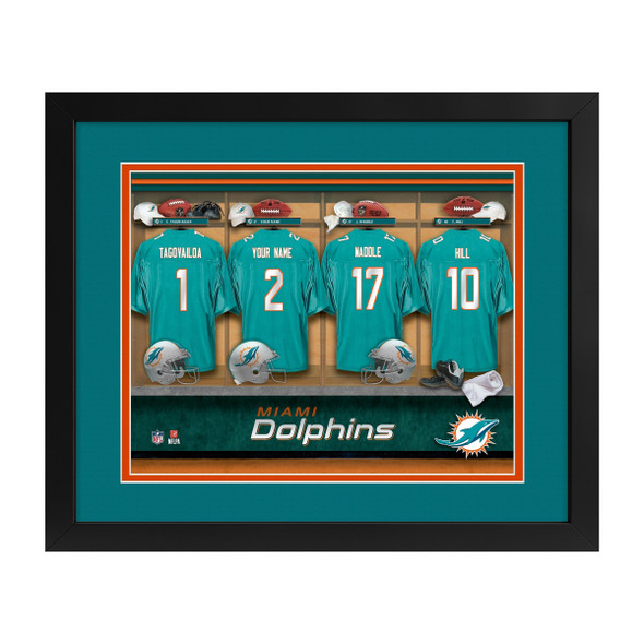 Miami Dolphins Locker Room Custom Print