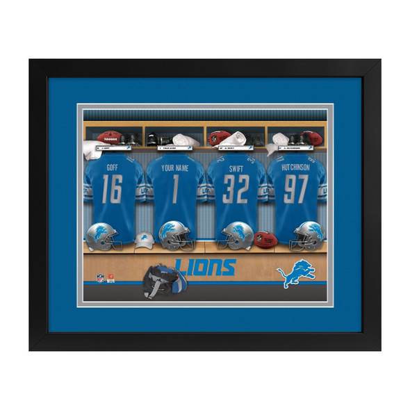 Detroit Lions Locker Room Custom Print