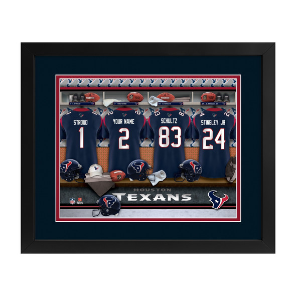 Houston Texans Locker Room Custom Print