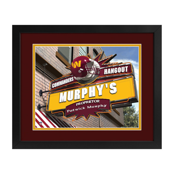 Washington Commanders Hangout Sign Custom Print