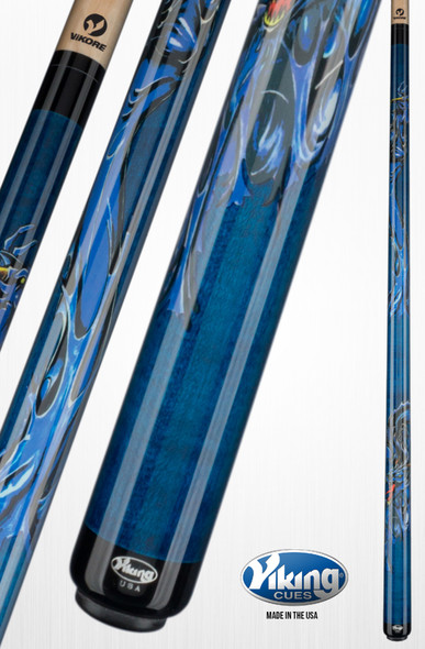 Viking Decues Blue Dragon Pool Cue