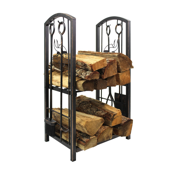 Minnesota Vikings Fireplace Wood Holder & Tool Set