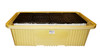 Double IBC Tote Poly Spill Containment Pallet w/ Drain (Yellow)
