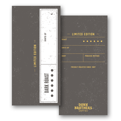 Coffee Bean Card-Dark Roast - Limited Edition - Pack of 50