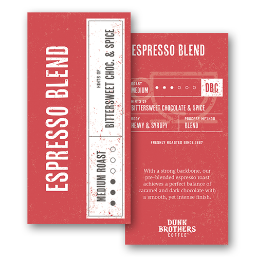 Coffee Bean Card-Medium Roast - Espresso Blend - Pack of 50